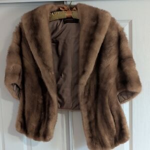 Vintage Brown Mink Short Coat Jacket